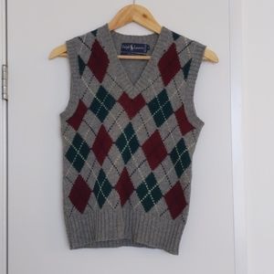 Ralph Lauren v neck wool vest